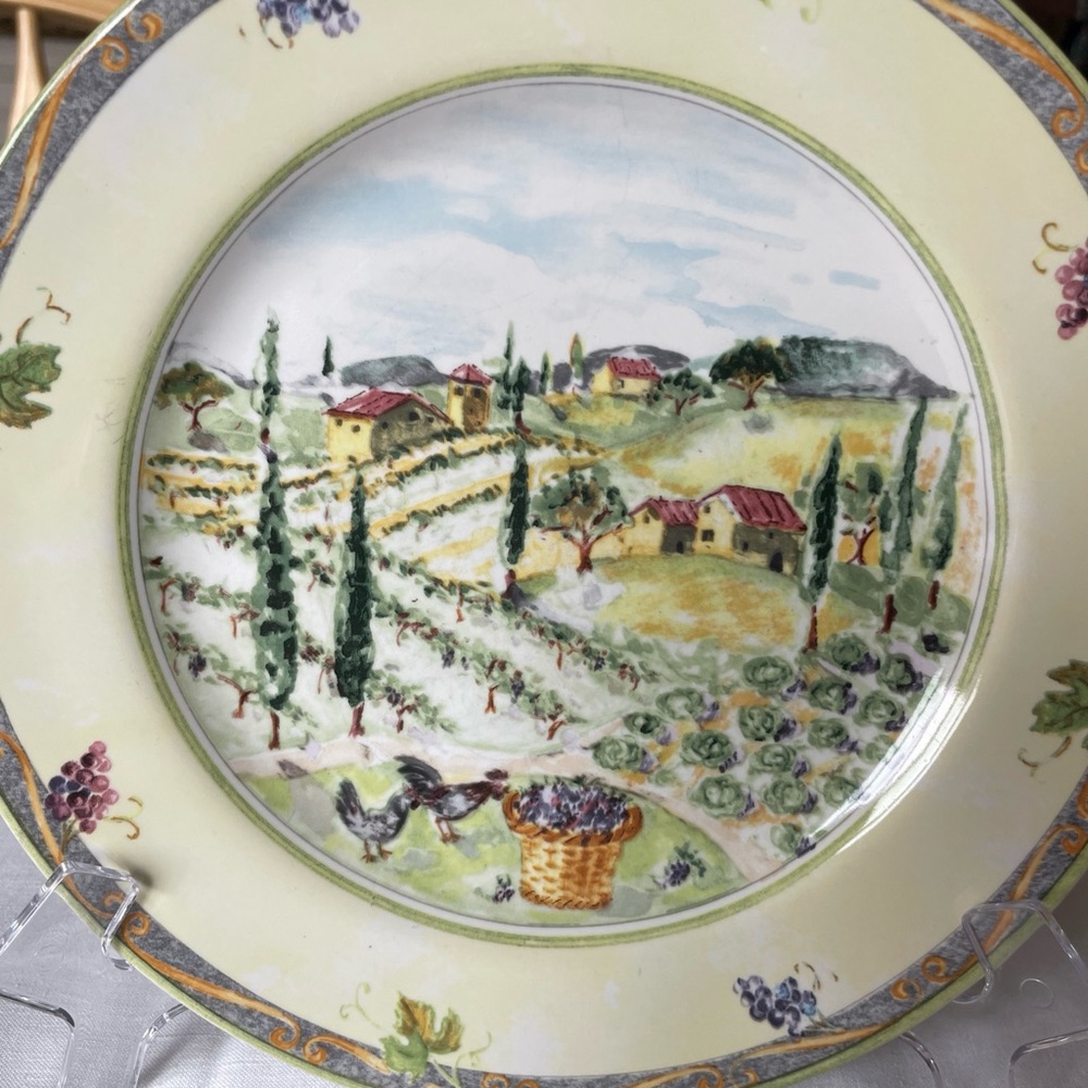 PTS International Interiors Tuscan Country salad plates. 7 available